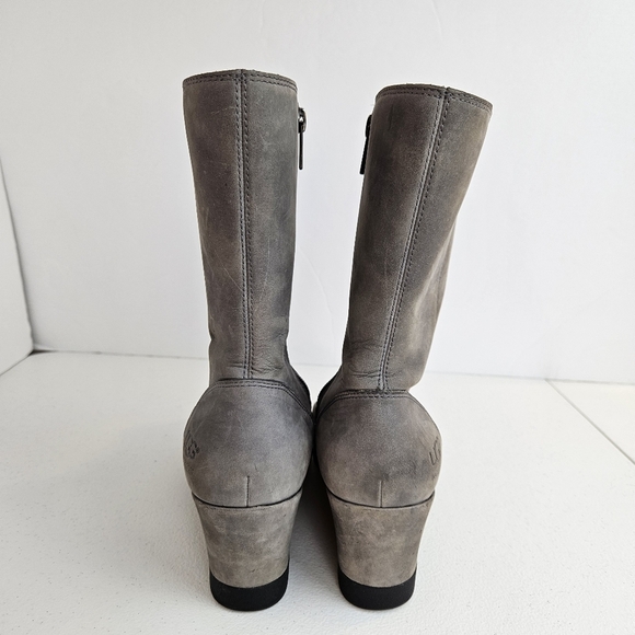 UGG Joely Wedge Side Zip Waterproof Women's Gray Wedge Boots 7.5 - Picture 6 of 16